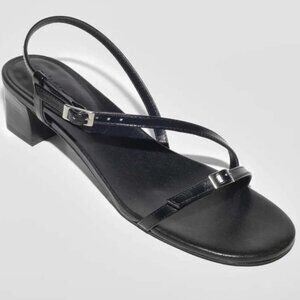 COMING SOON Paloma Wool Mara Sandal Minimal Black Strappy w Silver Buckle